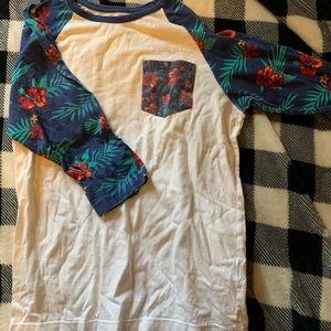 Men’s floral baseball tee